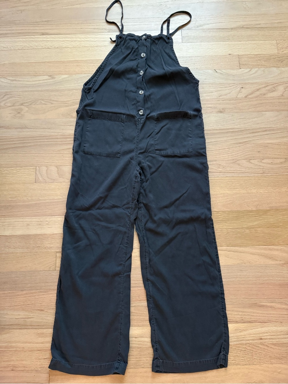 Billabong Medium Dark Charcoal Grey wide Leg Jumper Overalls